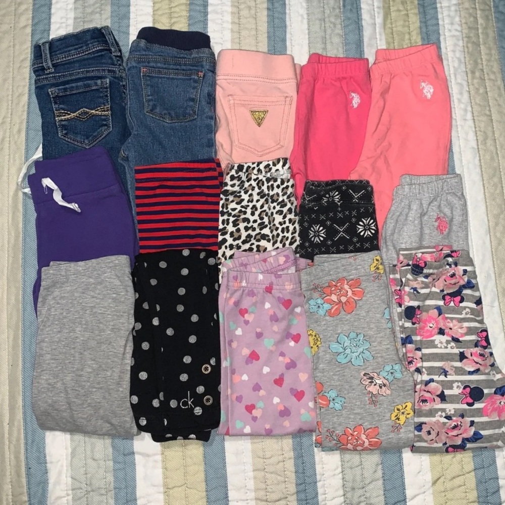 15pc bundle of 2t leggings/jeans/sweatpants
